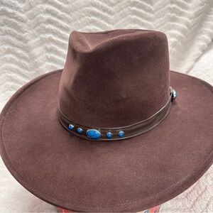 Vintage Bailey U-Rollit New West Men's Dark Brown Velvet Felt Cowboy Hat Size 7